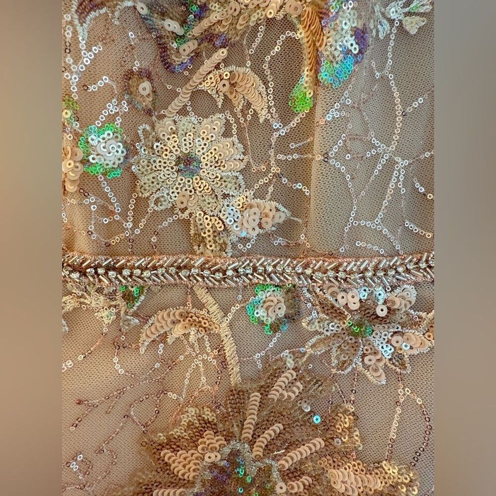 NWOT BRONX AND BANCO Violet Mini Dress in Gold Sequin, size S - Picture 6 of 14
